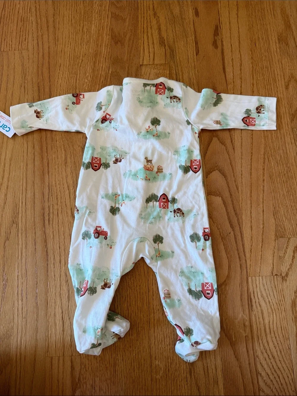 Carter's Farm Tractor Zip-Up Onesie Size 3 Months